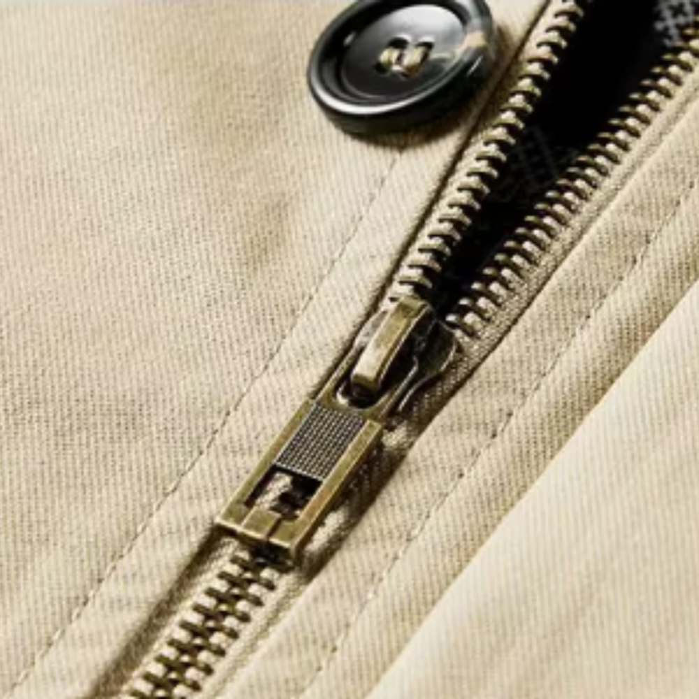 Casaco elegante com vários bolsos