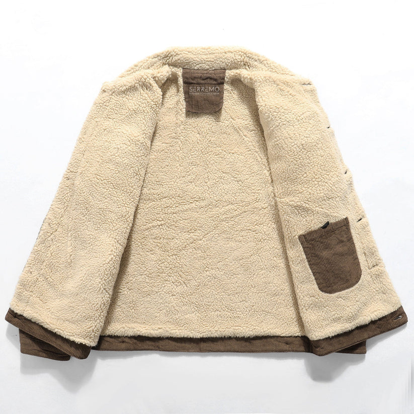 Casaco casual forrado a lã