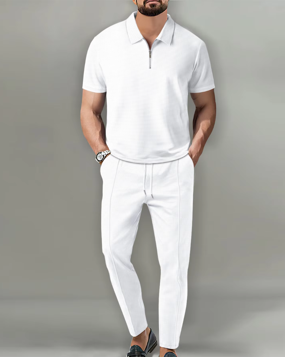 Conjunto pólo com fecho de 2 peças