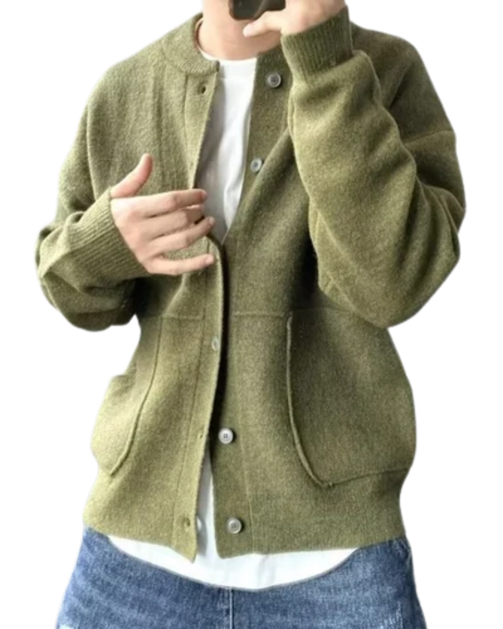 Casaco casual com botões