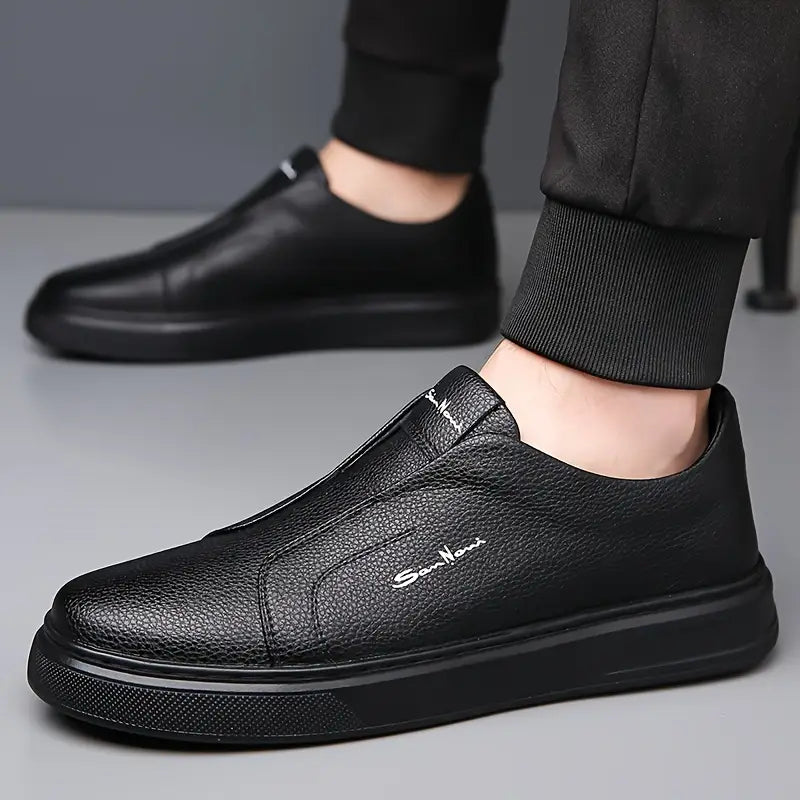 Sapatos Slip-On em pele