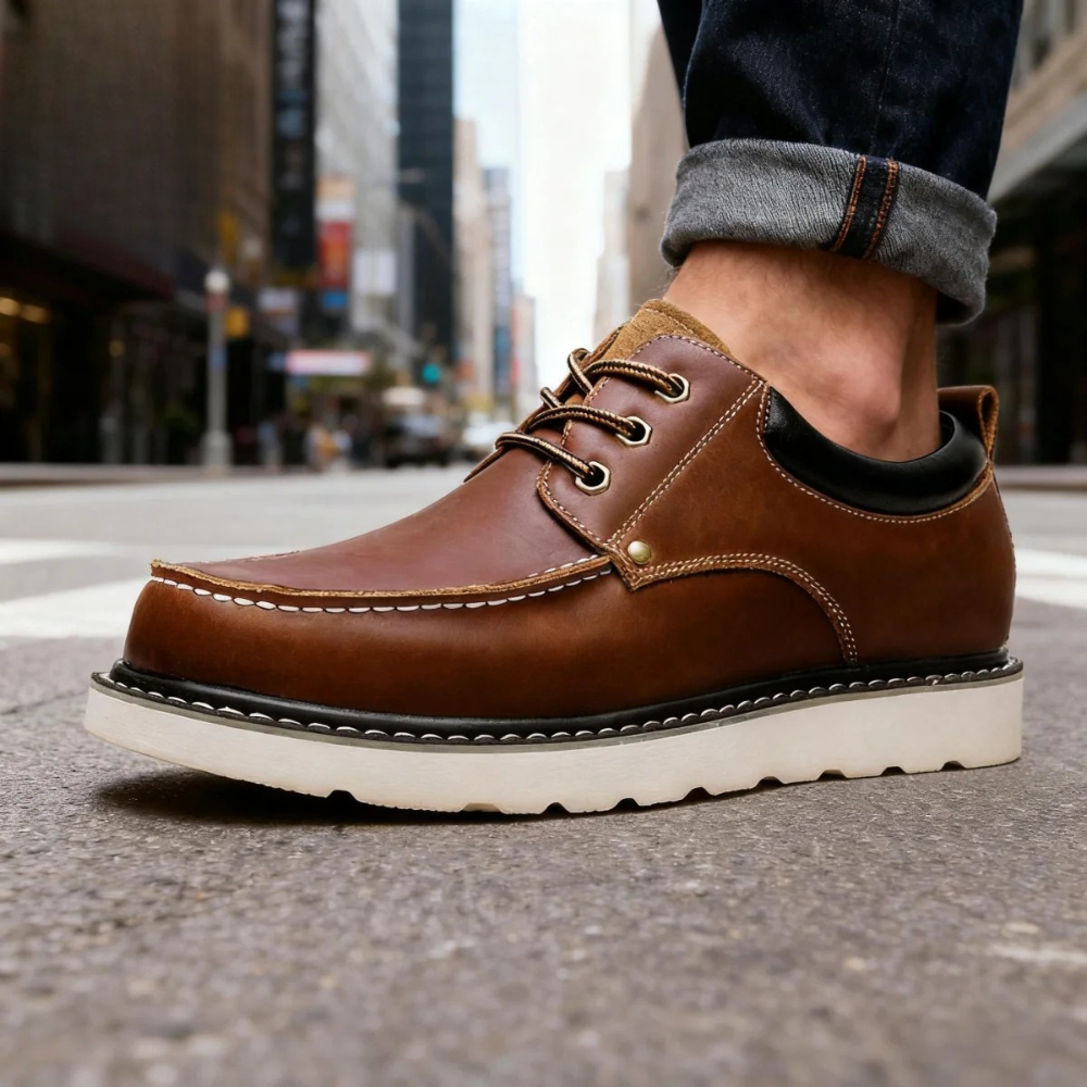 Sapatos de couro retro casuais