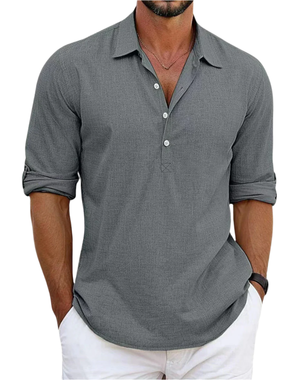 Camisa de linho premium