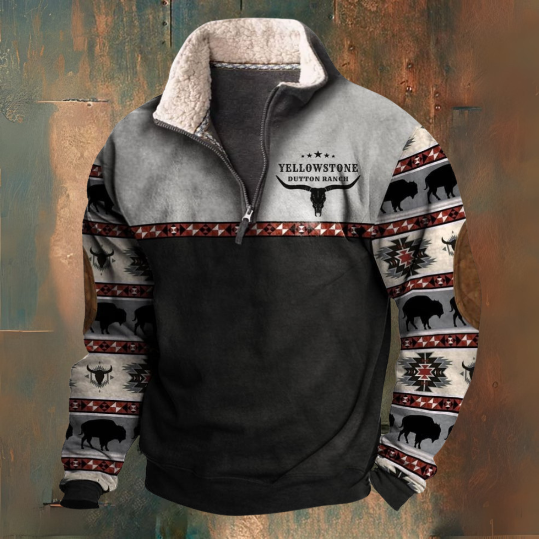 Camisola com fecho de correr vintage