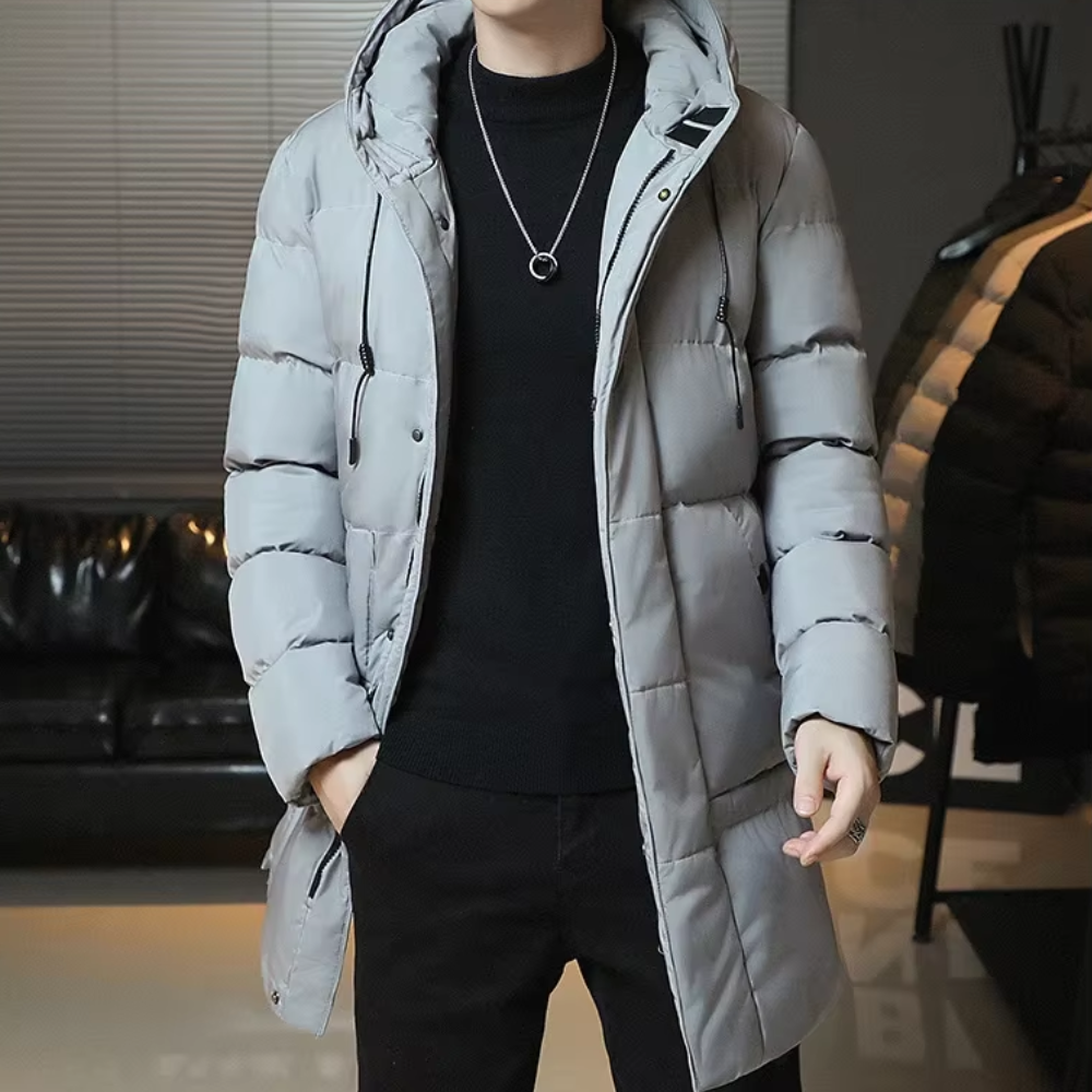 Casaco comprido de inverno elegante