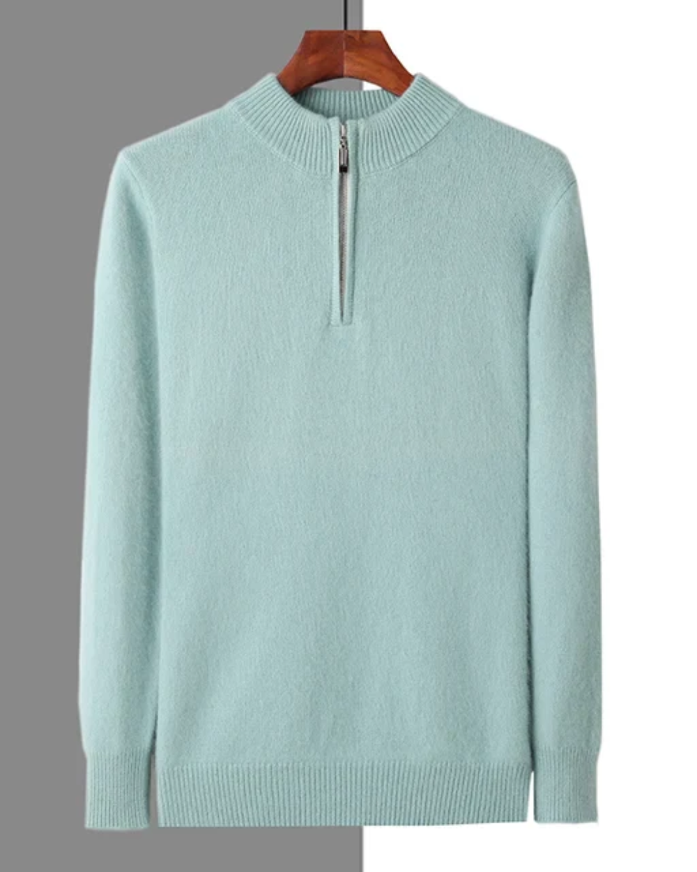 Casaco de caxemira Genève com fecho de correr