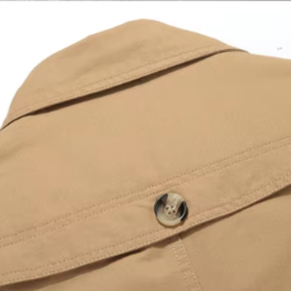 Elegante gabardina acolchoada