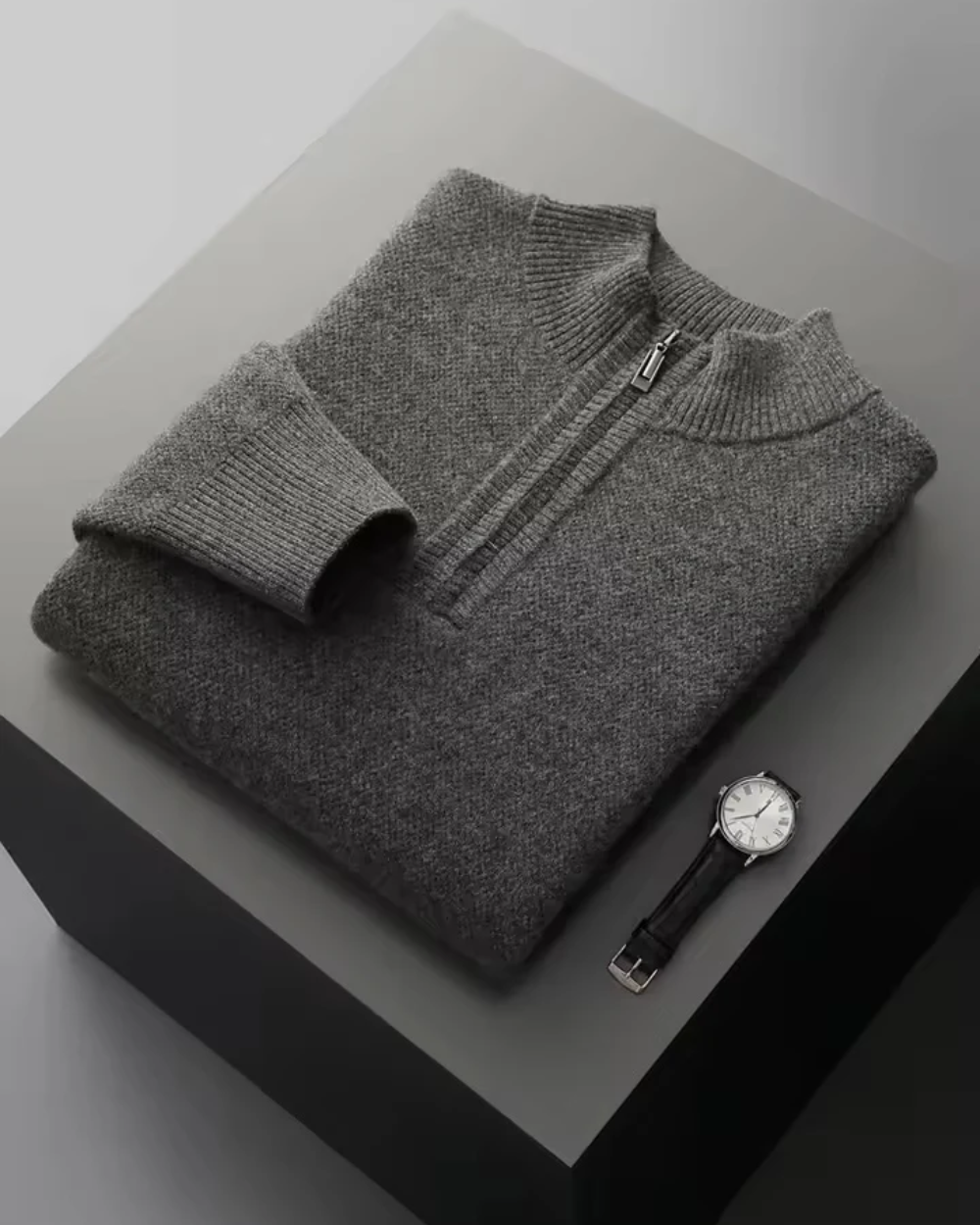 Fato de treino de lã merino com fecho de correr Taormina