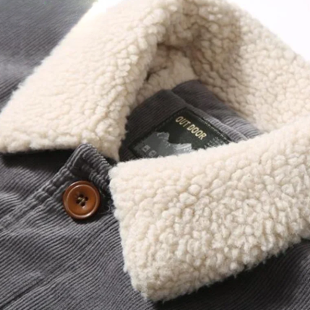 Casaco de inverno de veludo