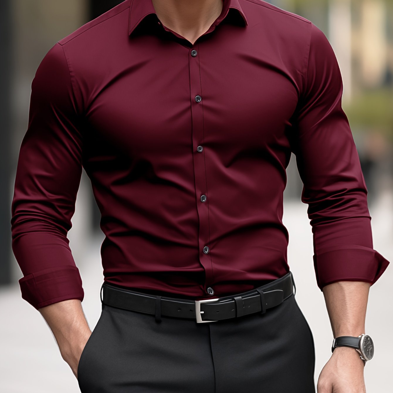 Camisa de corte justo