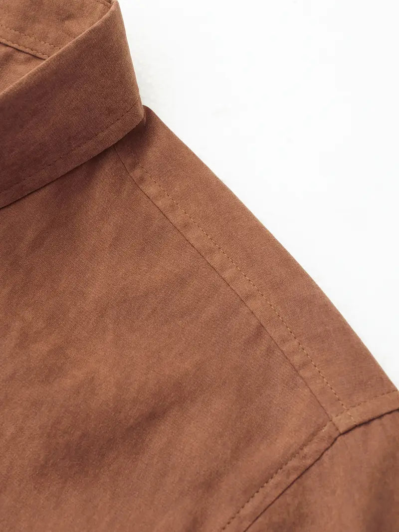 Camisa casual de algodão de manga curta