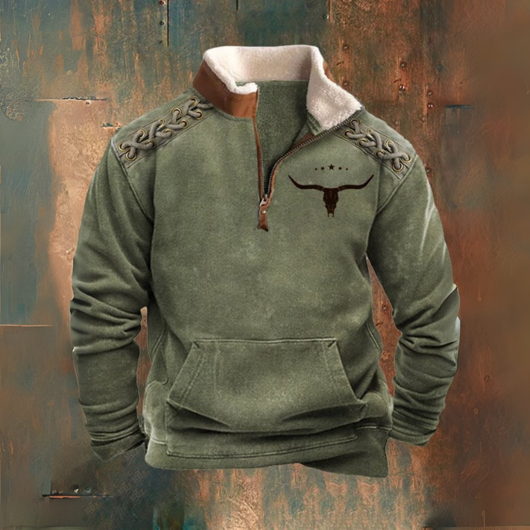 Camisola com fecho de correr vintage