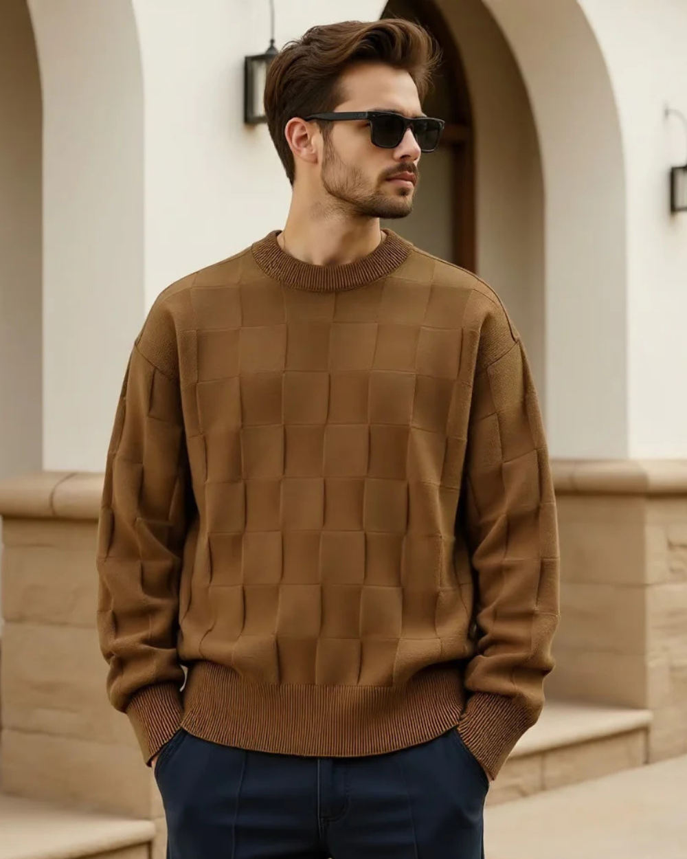 Camisola de malha premium