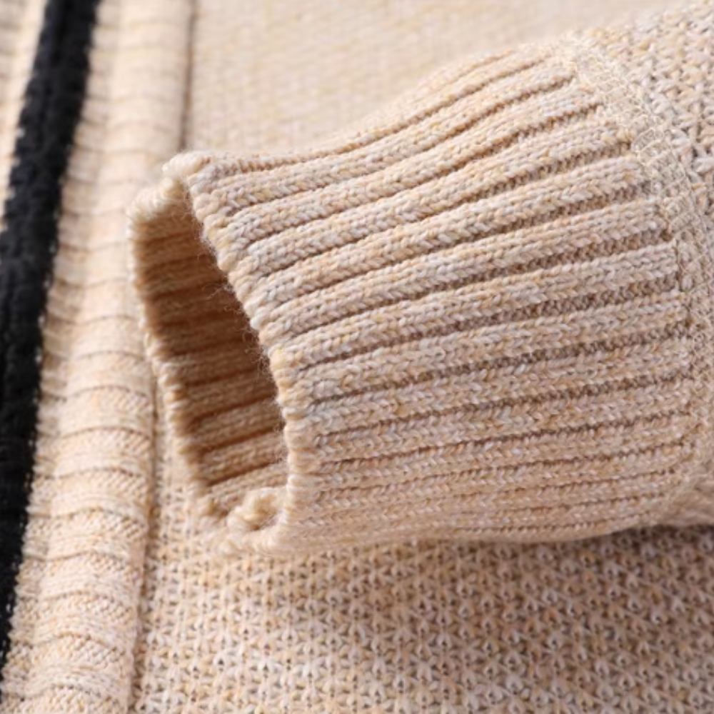 Casaco de malha elegante e chique