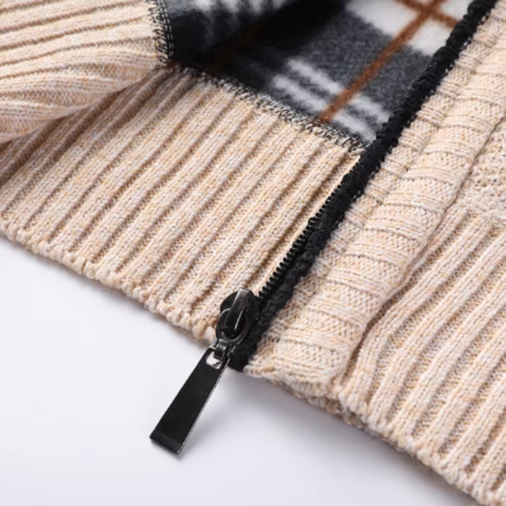 Casaco de malha elegante e chique