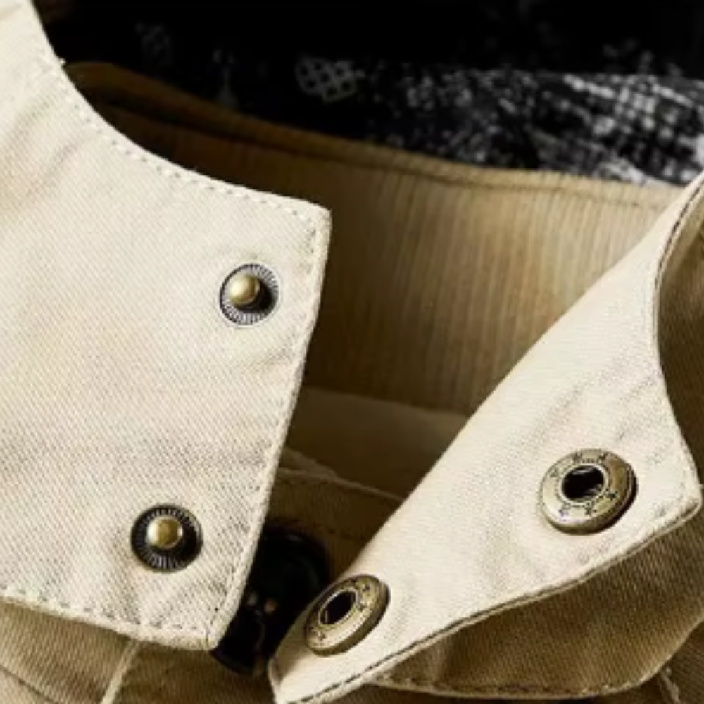 Casaco elegante com vários bolsos