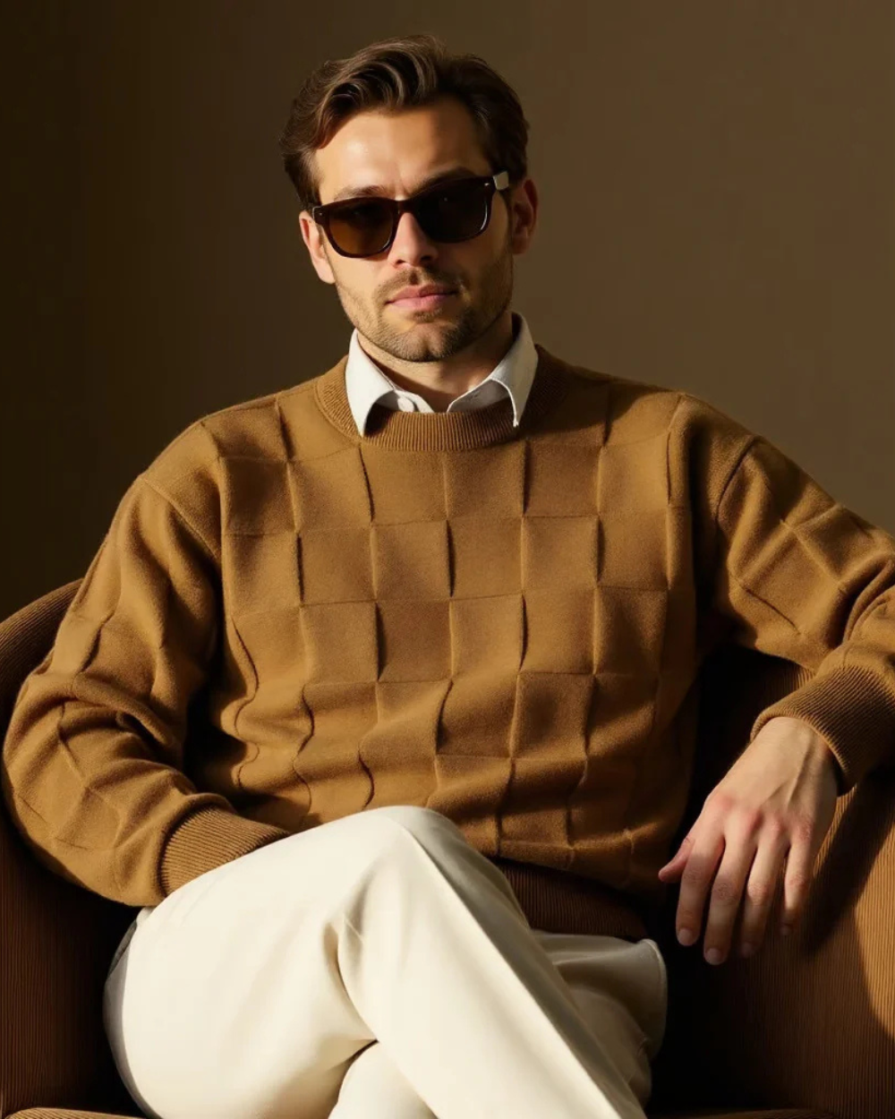 Camisola de malha premium