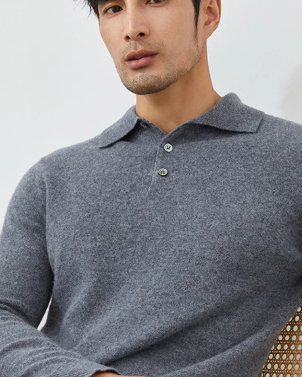 Camisola pólo de caxemira Ponza