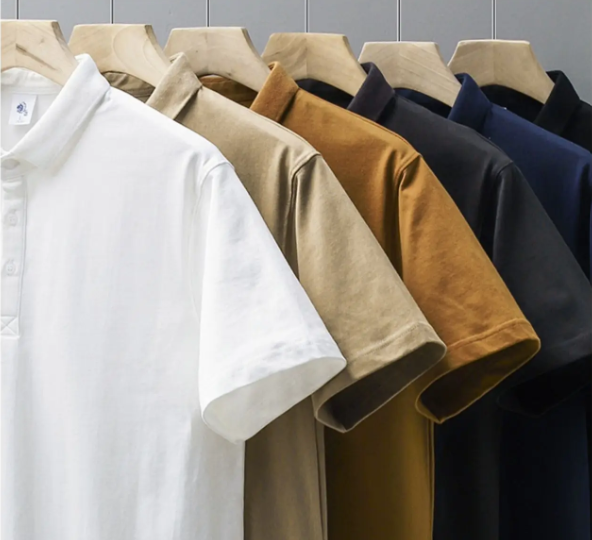 Camisa pólo de algodão para homem