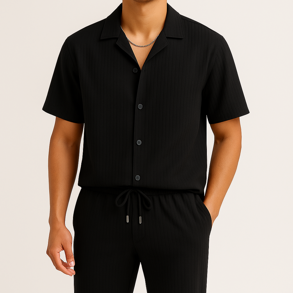 Conjunto de linho elegante