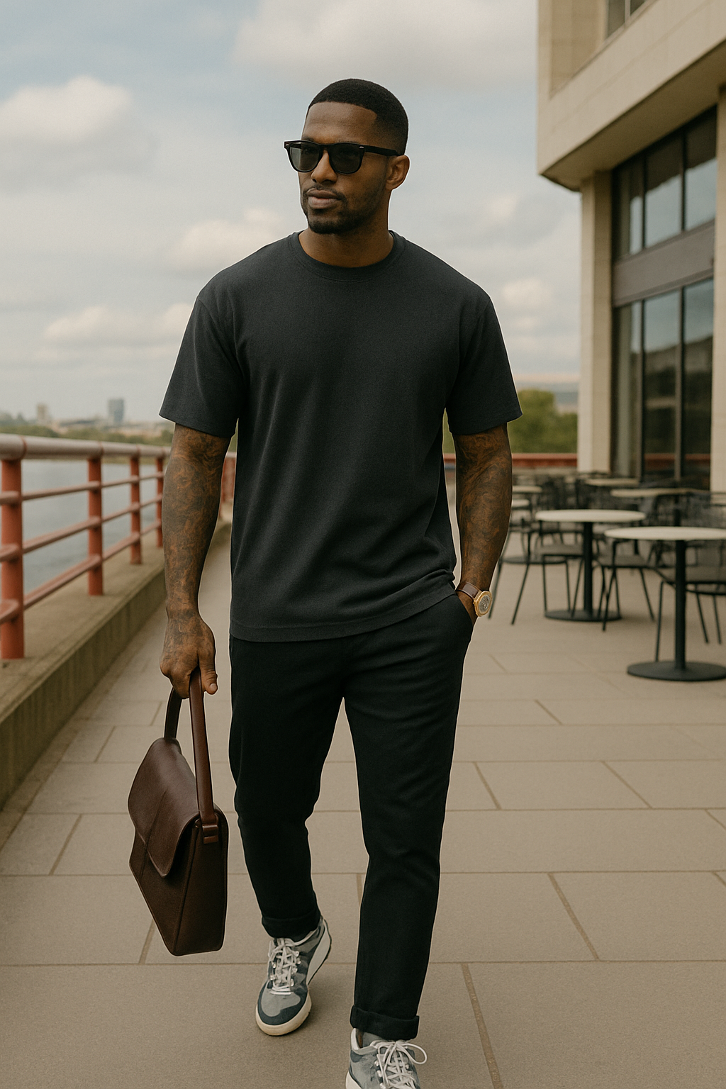 Conjunto de t-shirts de algodão casual de tamanho grande - 3 unidades