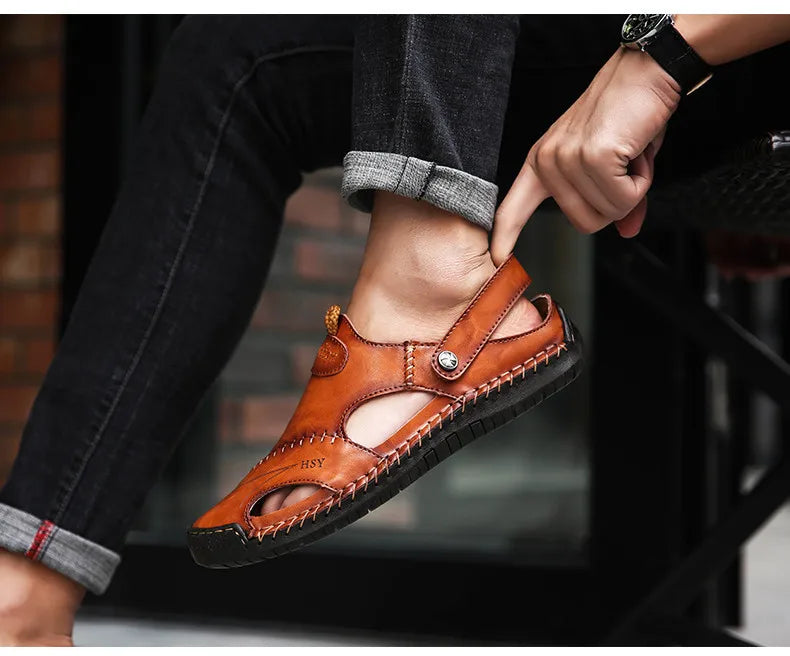 Sandálias de couro clássicas