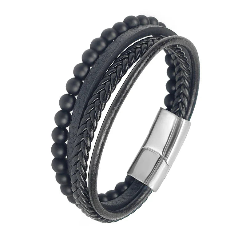 Pulseira de aço de luxo para homem