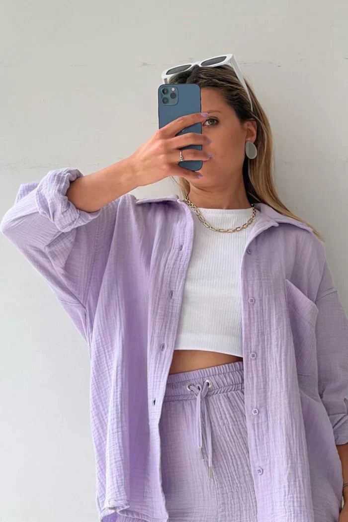 Conjunto casual de verão para mulher