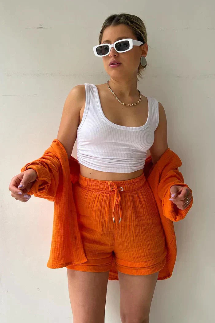 Conjunto casual de verão para mulher