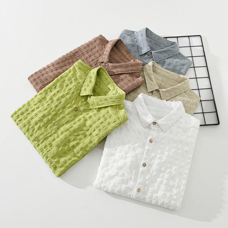 Camisa casual com textura
