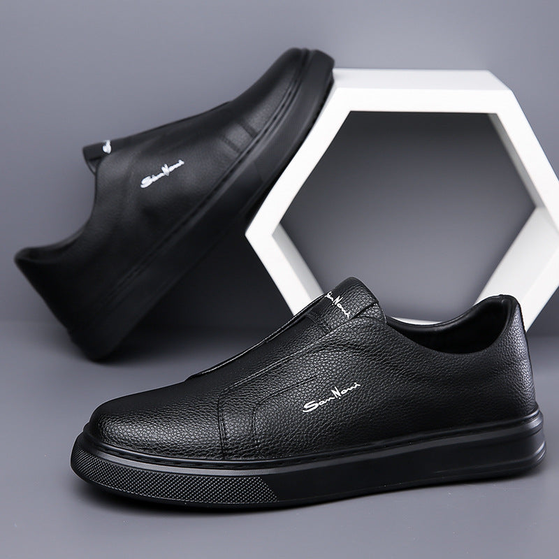 Sapatos Slip-On em pele