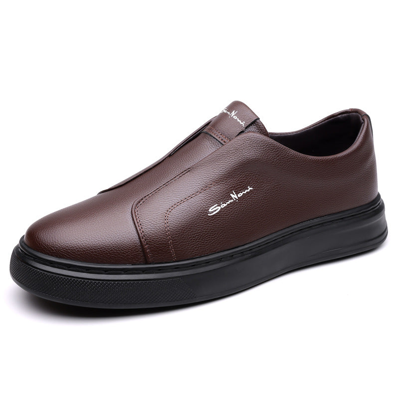 Sapatos Slip-On em pele