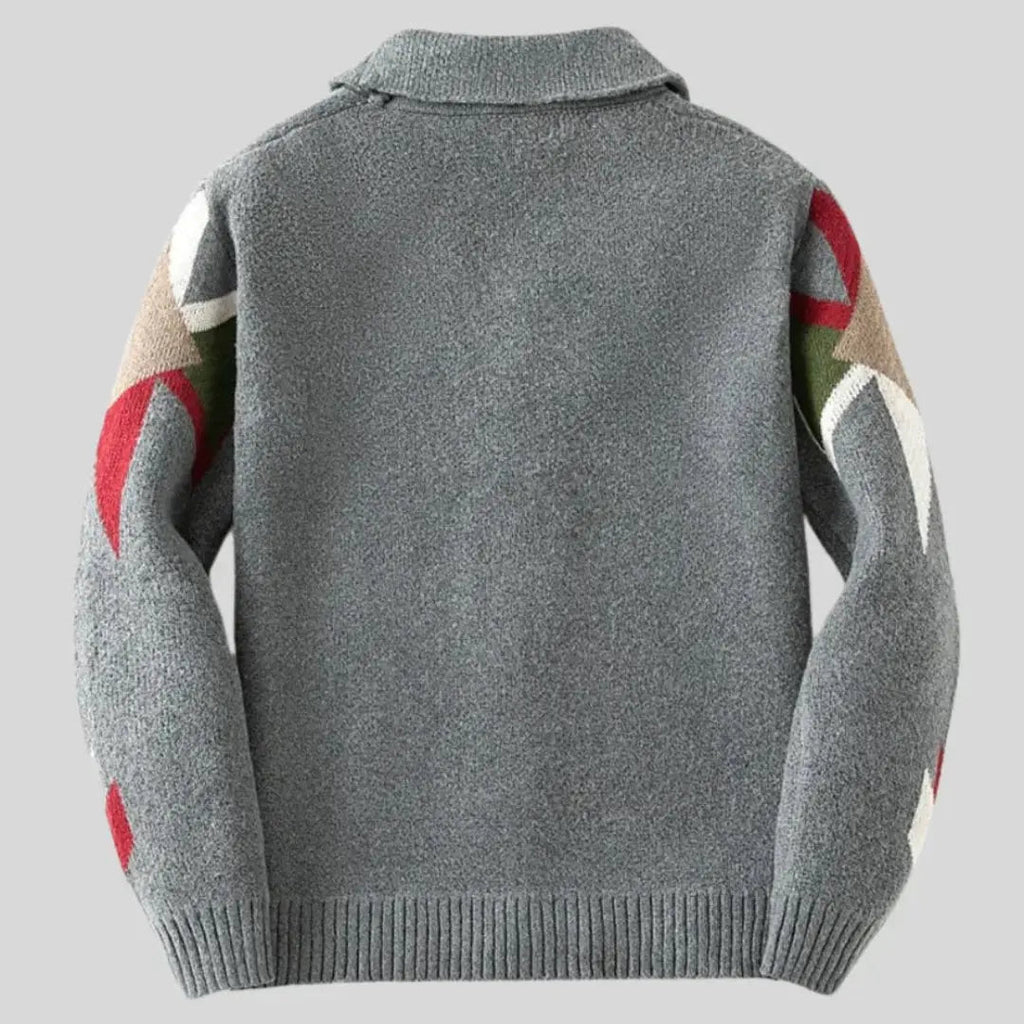 Casaco de lã jacquard