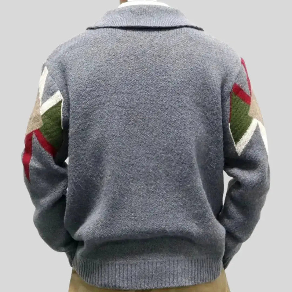 Casaco de lã jacquard