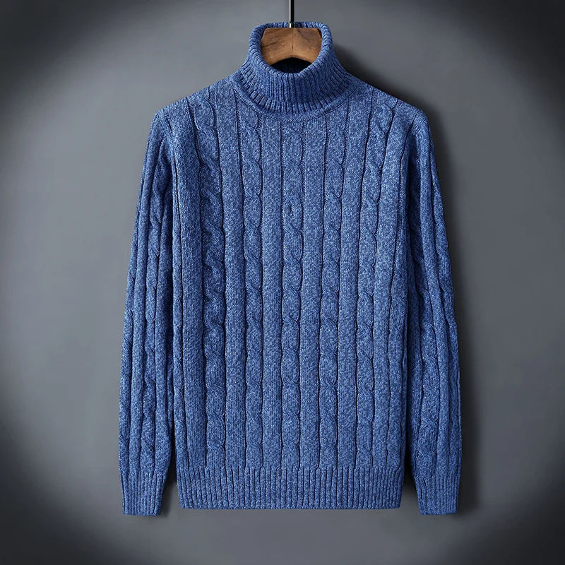 Camisola de gola alta de lã chique