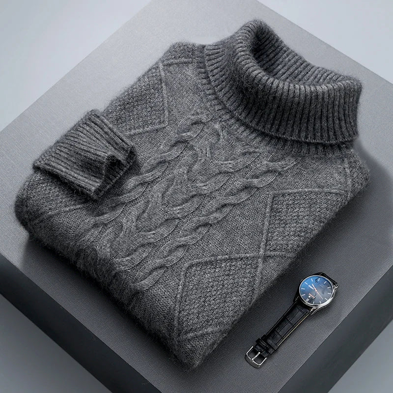 Camisola de caxemira com padrão elegante