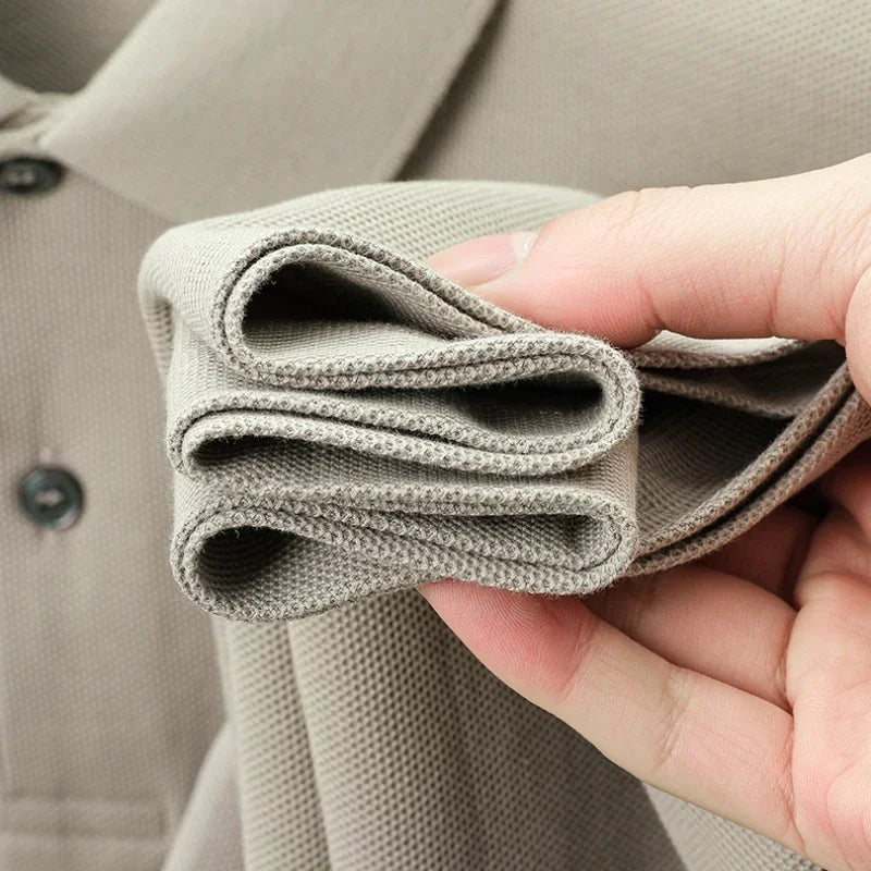 Camisa pólo casual de algodão