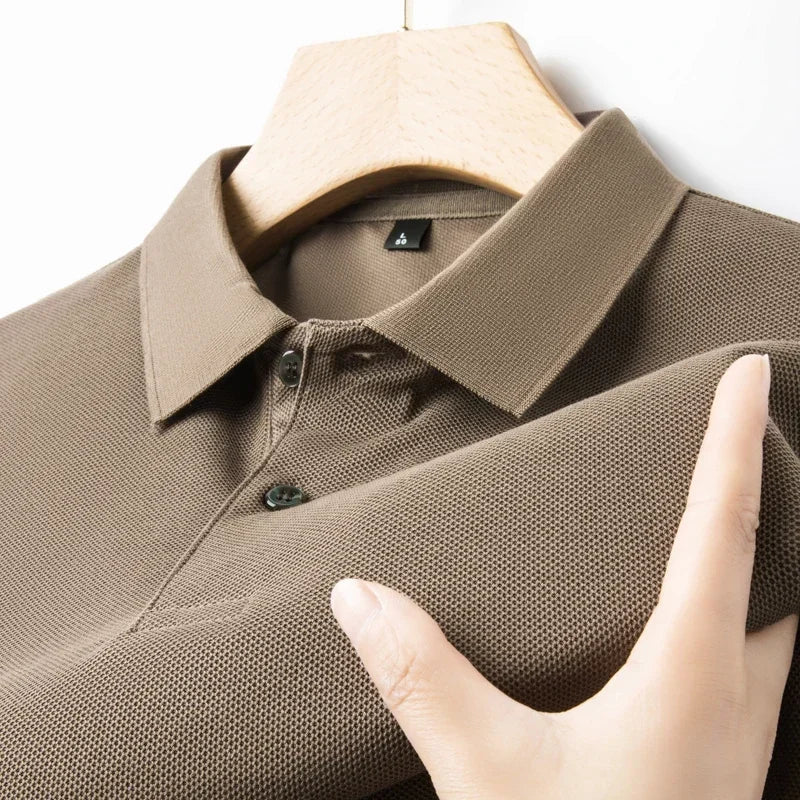 Camisa pólo casual de algodão