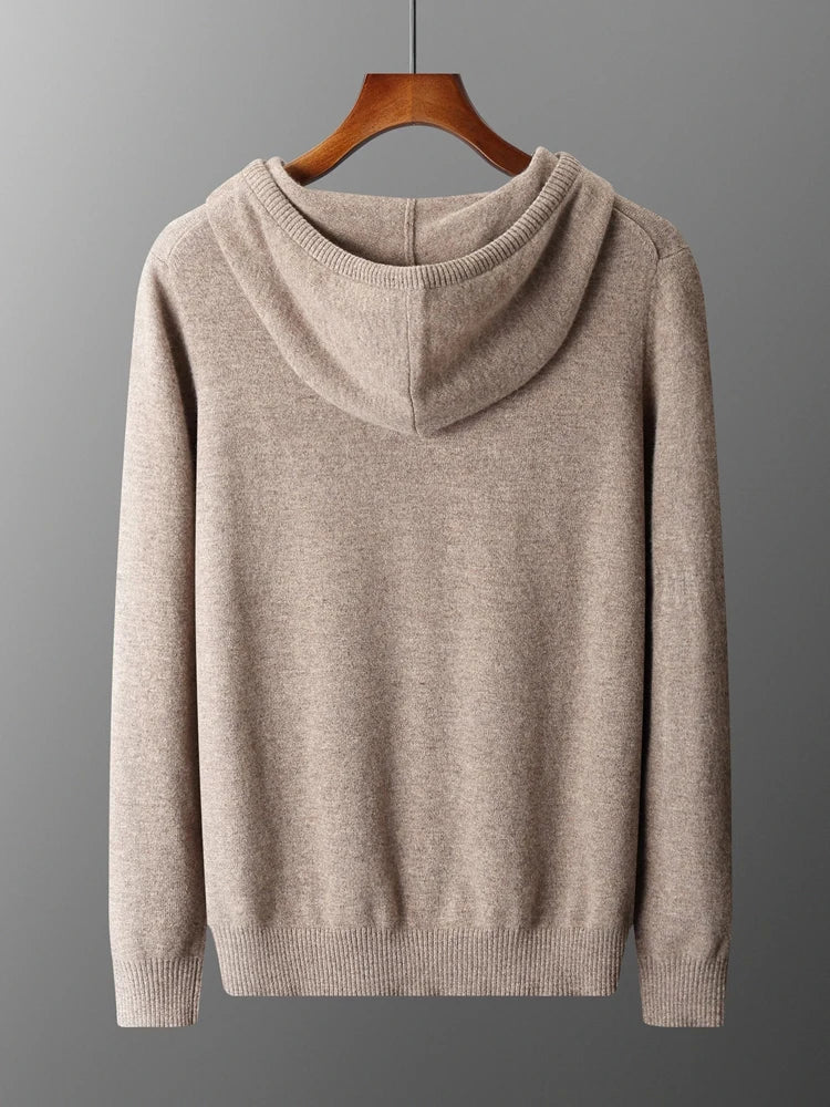 Casaco com capuz em lã merino Sirlus