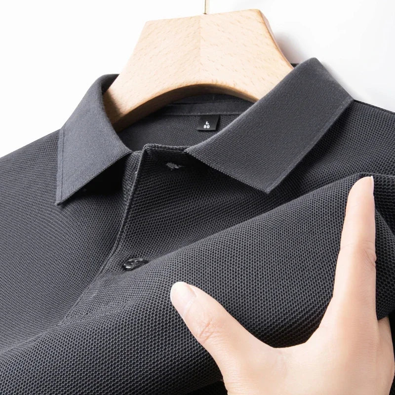 Camisa pólo casual de algodão