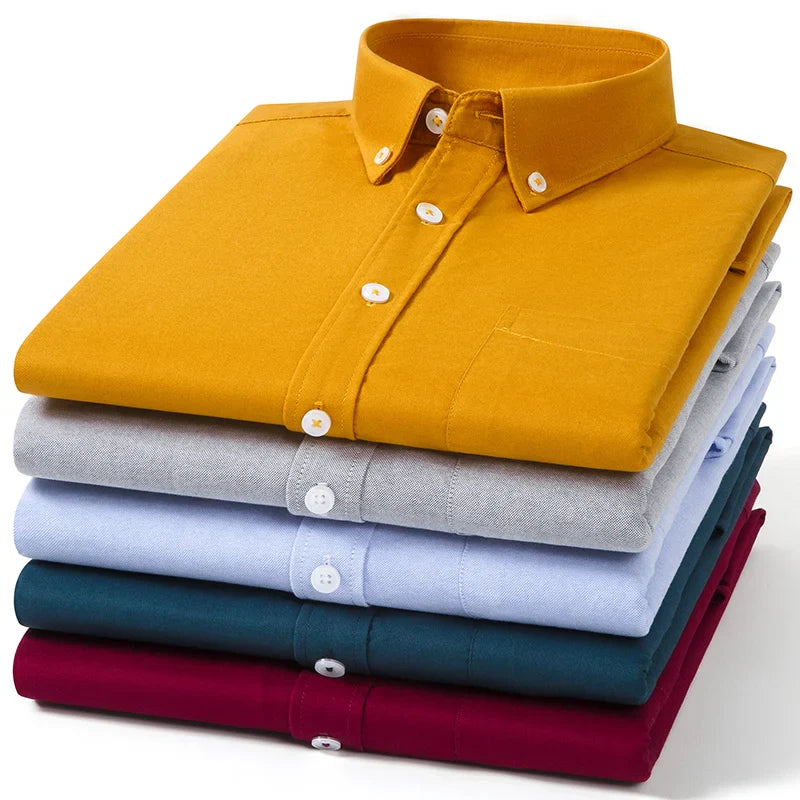 Givalli - Camisa Oxford de algodão