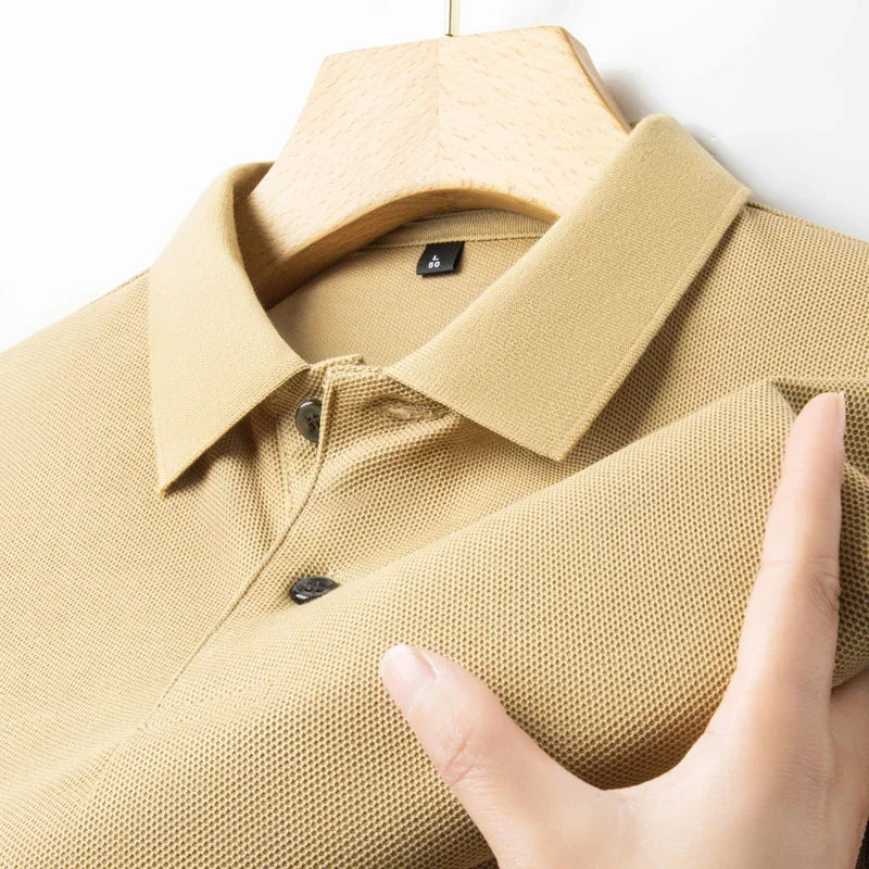 Camisa pólo casual de algodão