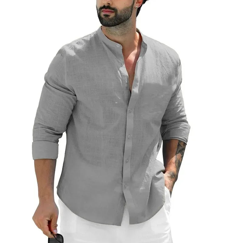 Camisa casual de linho