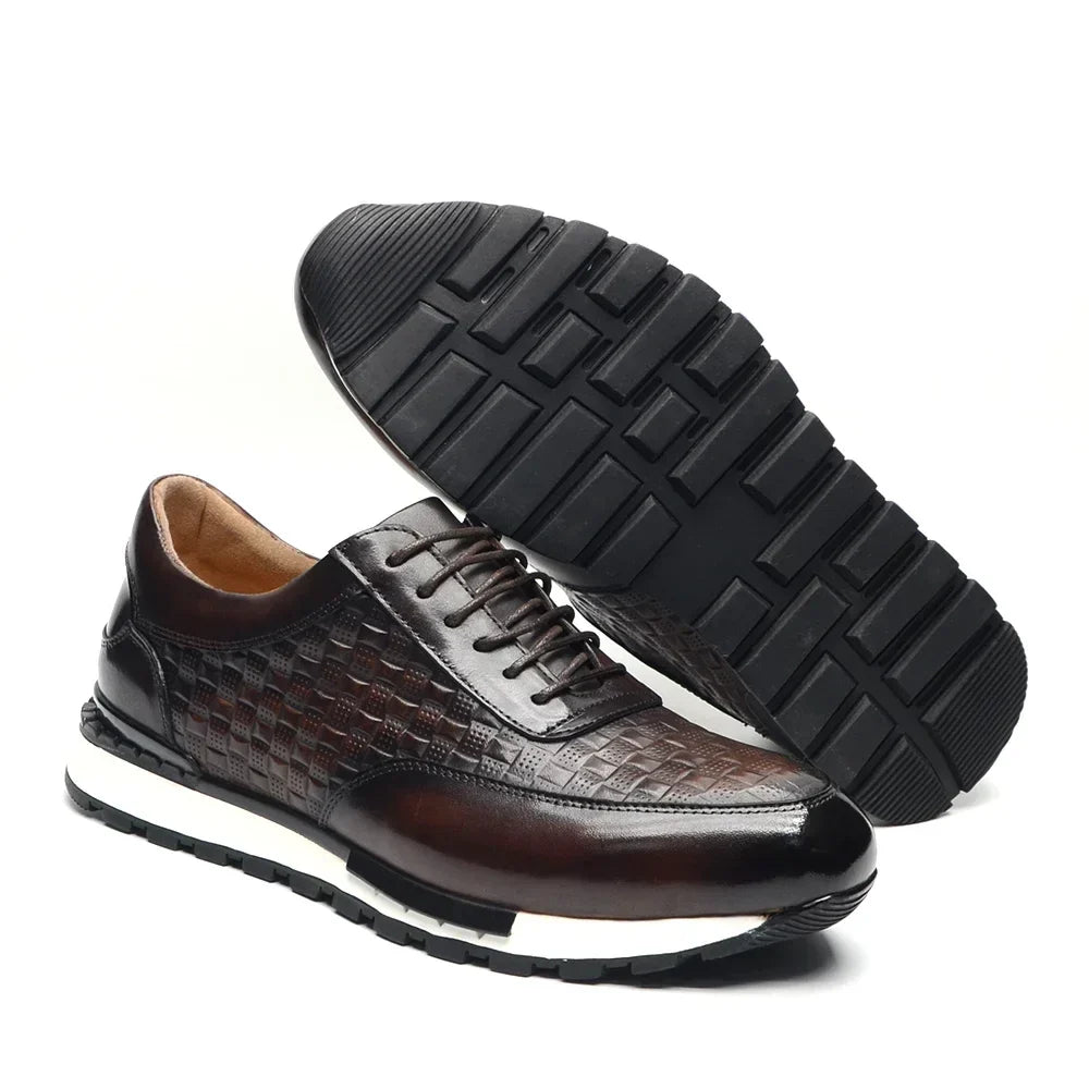 Sapatos Oxford de couro