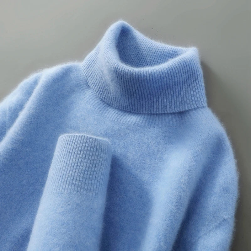 Gola alta de lã elegante