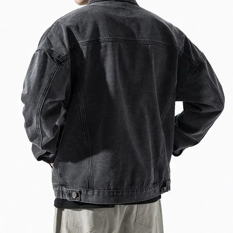 Casaco de ganga de grandes dimensões