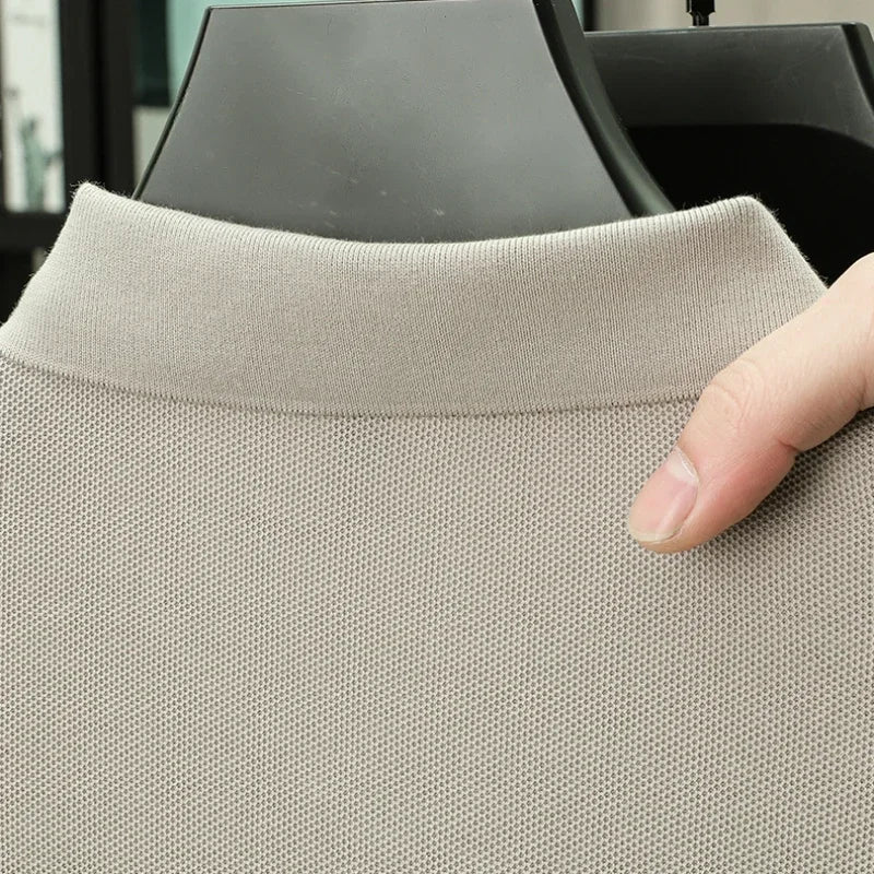 Camisa pólo casual de algodão