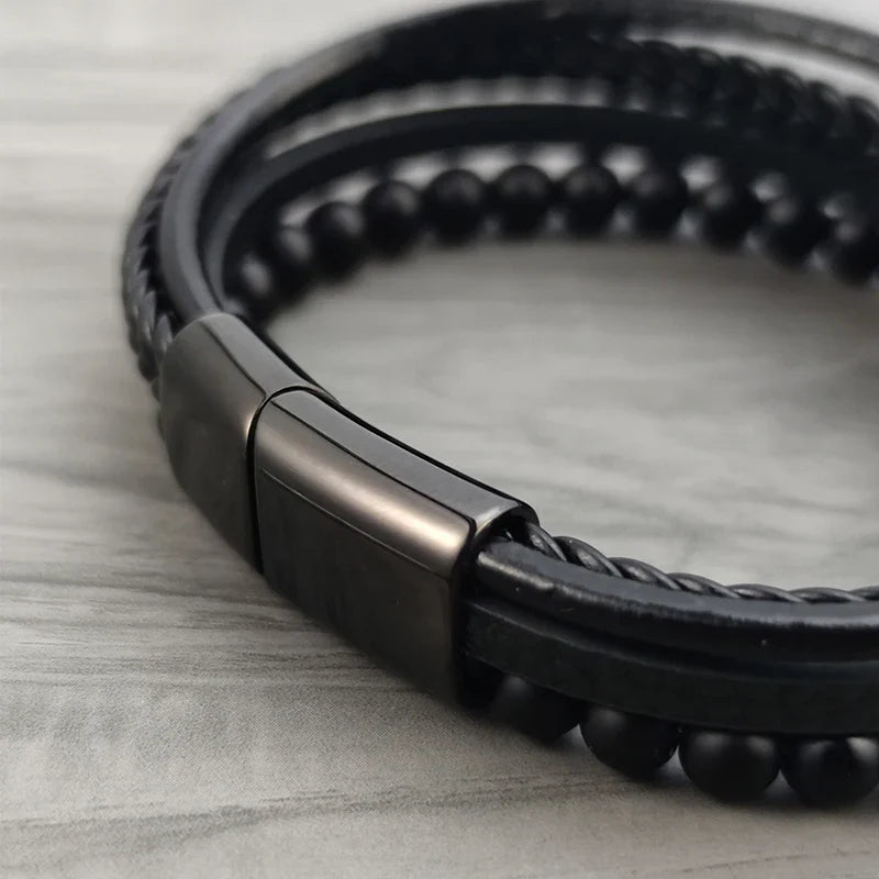 Pulseira de aço de luxo para homem