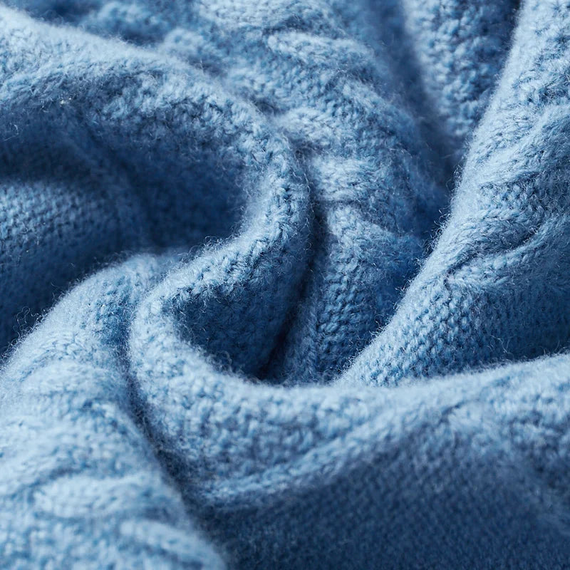 Gola alta de caxemira estampada