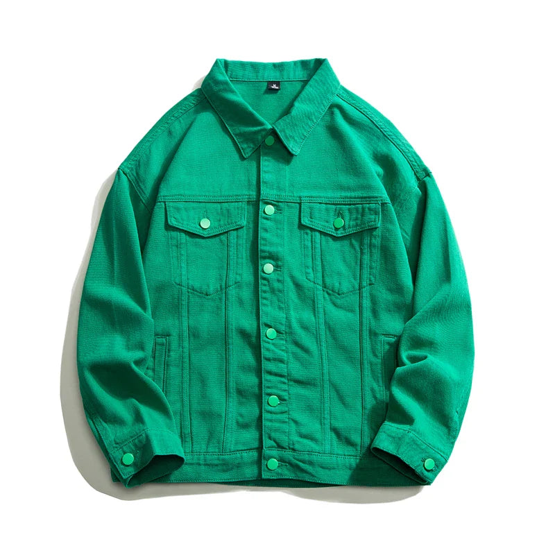 Casaco de ganga de grandes dimensões